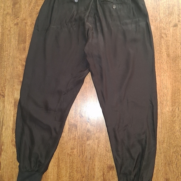 ATM 100% Silk Jogger pants Black Lightweight Casual S - Picture 7 of 7